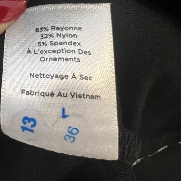 Talbots Rickrack Trim Ponte Shift Black & White Size 8 petite Preppy Career Work - Picture 8 of 10
